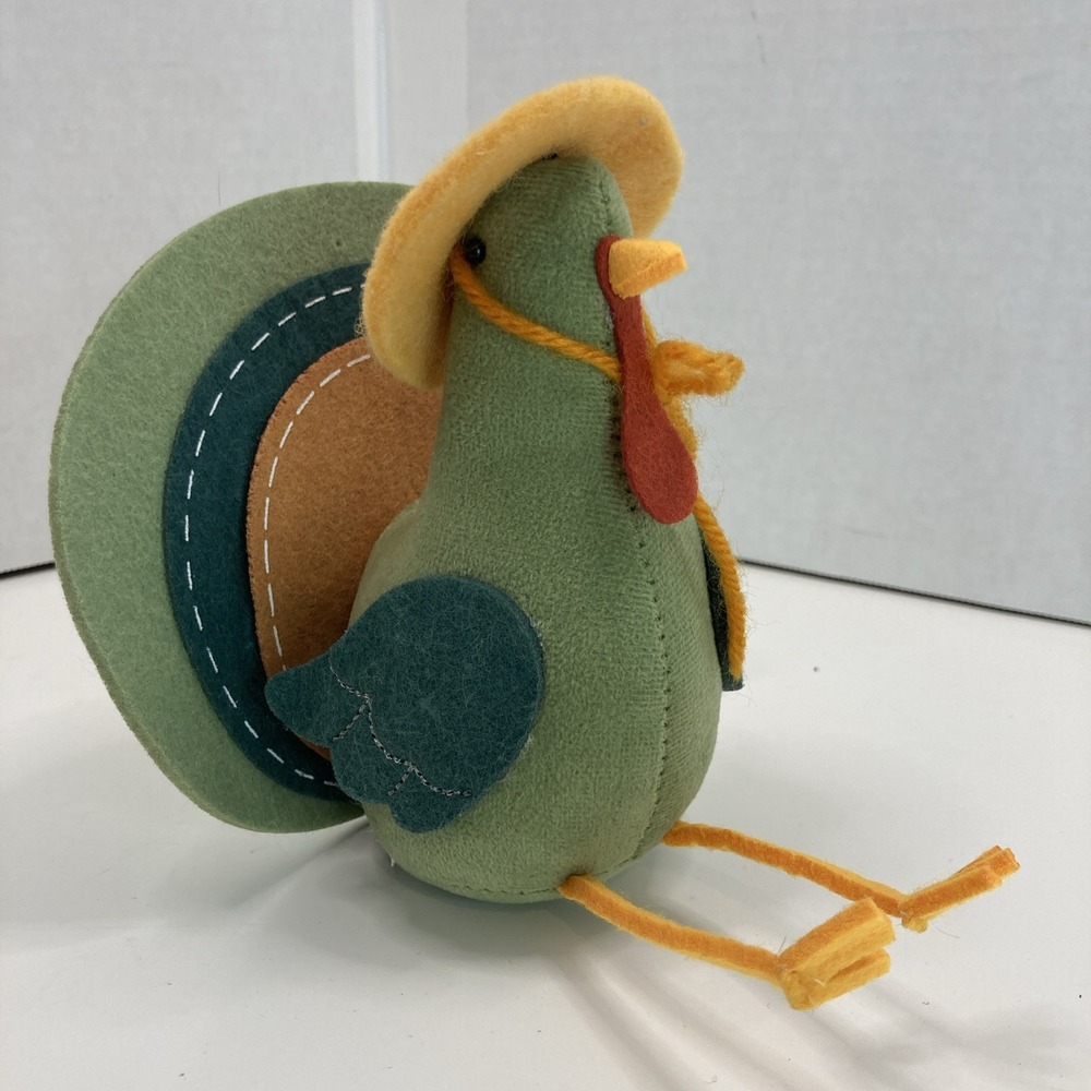 Target Bullseye 2022 Felt Fabric Turkey Green Shaded Hat Thanksgiving Fall Decor - Picture 3 of 11